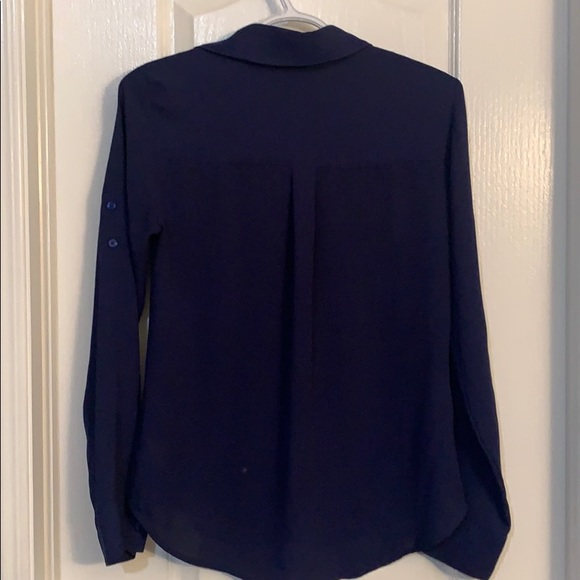 Dark Blue Chiffon Top - Picture 2 of 2